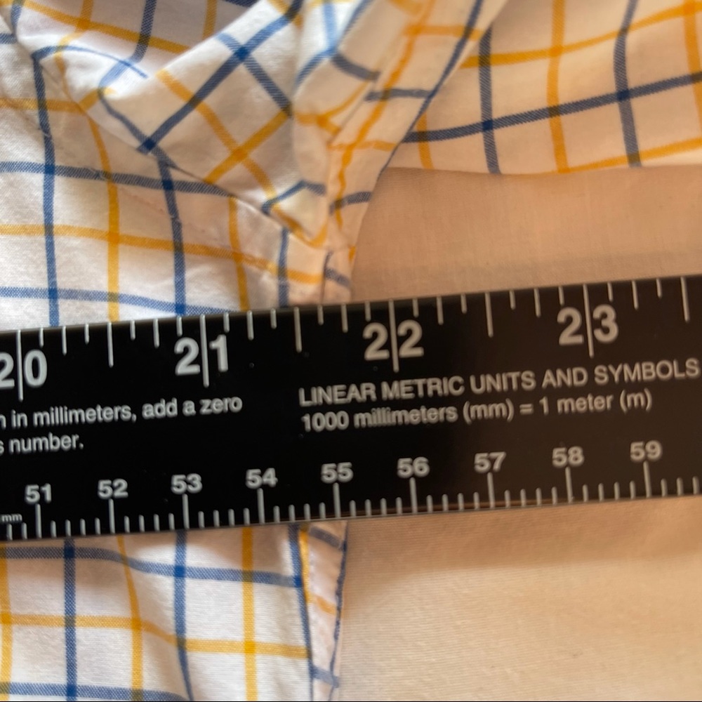 J. Crew Shirt Men’s Size L, Blue Yellow - Picture 7 of 13